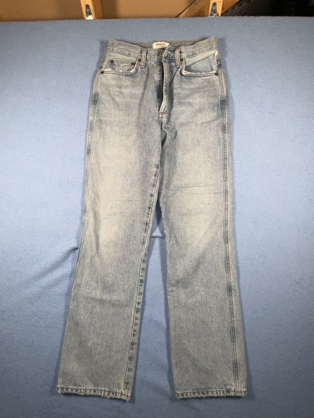 AGOLDE Light Wash Straight Leg Jeans Size 26 Frayed Hem